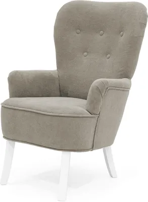 Zdjęcie produktu dla Sofiland fotel tapicerowany VELO- fotel akcentujący w skandynawskim designie - salon, kącik czytelniczy, beżowy