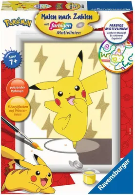 Produktbild von Ravensburger Malen nach Zahlen 20084 - Pikachu – Kinder ab 7 Jahren
