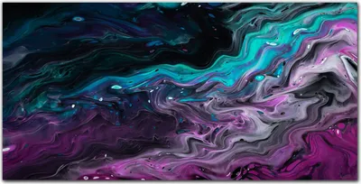 Produktbild von Coloray - Bild aus Glas - 120x60 cm - gehärtetes Glas glasblock mit bild wohnzimmer Küche Dekoration wanddekoration - Wellen Grafiken