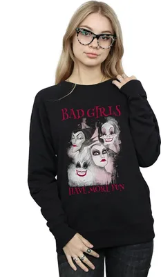 Produktbild von Disney - "Bad Girls Have More Fun" Sweatshirt für Damen BI1150 (XXL) (Schwarz)