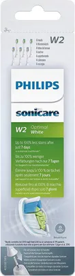 Produktbild von Philips W Optimal White HX6066/10 Standard-Bürstenköpfe für Schallzahnbürste, 6 Stück(e), Weiß, Medium