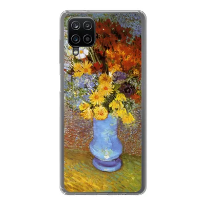 Produktbild von MuchoWow® Handyhülle Schutzhülle Hülle für Samsung Galaxy A12 Vase mit Gänseblümchen und Anemonen - Vincent van Gogh Silikon Softcase Handy Hülle - Bild