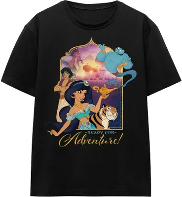 Image de Aladdin - "Are Ready For Adventure" T-shirt Homme/Femme Unie TV17057 (S) (Noir)