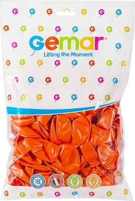 Produktbild von Orangefarbene Metallballons, 100 Stück – Godan