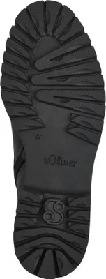 Produktbild von s.Oliver Damen Stiefelette schaftumspielende Schnürung Profilsohle 5-25213-41, Größe:37 EU, Farbe:Schwarz