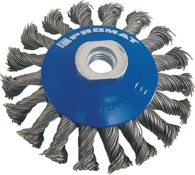 Produktbild von Kegelbürste D.115mm Drahtstärke 0,5mm STA 15mm 12500min-¹ PROMAT