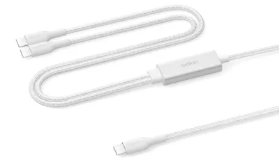 Zdjęcie produktu dla Belkin CAC004hq1.5MWH Kabel USB USB 2.0 1,5 m USB C 2 x USB C Biały