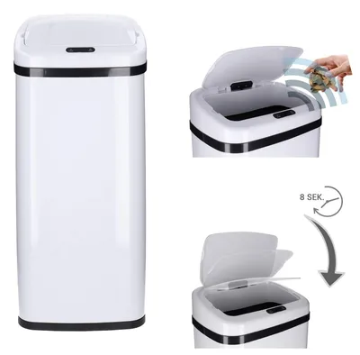 Obrázek produktu pro Odpadkový koš Nerezová ocel - Automatické víko - 30 litrů - Koš na odpad do kuchyně a koupelny