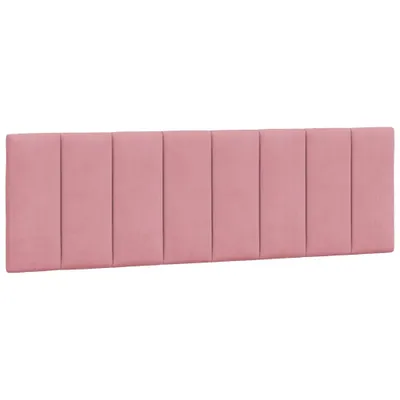 Image de Coussin de tête de lit Hanko rose 160 cm velours
