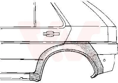Produktbild von VAN WEZEL Seitenwand Reparaturblech für OPEL Astra F CC (T92)