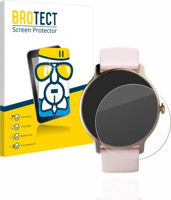 Produktbild von BROTECT Schutzglas für Hama Fit Watch 4910 Schutzfolie Panzer Folie Glas Display Schutz klar