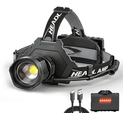 Zdjęcie produktu dla Latarka czołowa LED XHP70 90000 lumenów USB kemping turystyka 5 trybów