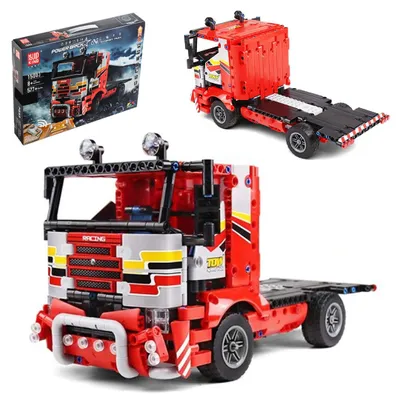 Produktbild von Mould King Ferngesteuerter LKW – 577-teiliger Baukasten mit App- & Controller-Steuerung, Kippbare Kabine & Bewegliche Türen