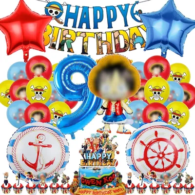 Produktbild von Geburtstagsdeko-Set für 9 Jahre – Ballons und Banner