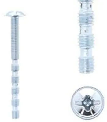 Image de 1 kit composés de 2 vis M4X45mm zinguée cruciforme-fendue Lot de 25