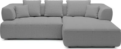 Produktbild von DomoHome Avangarde Ecksofa Moderne Eckcouch mit Verstellbarer Sitztiefe Wasserabweisendem Aragon-Stoffbezug und Hochwertiger Polsterung Linkes Layout 182x285x86cm Grau
