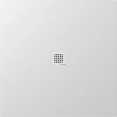 Produktbild von Polysan TRENECA Gussmarmor-Duschwanne 100x100cm, Verkürzungsmöglichkeit, weiß matt