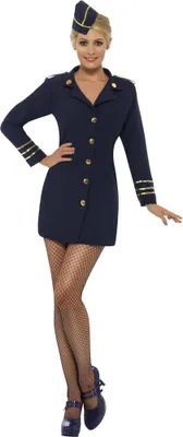 Produktbild von Smiffys - Kostüm Set für Damen SM2735 (M) (Marineblau)