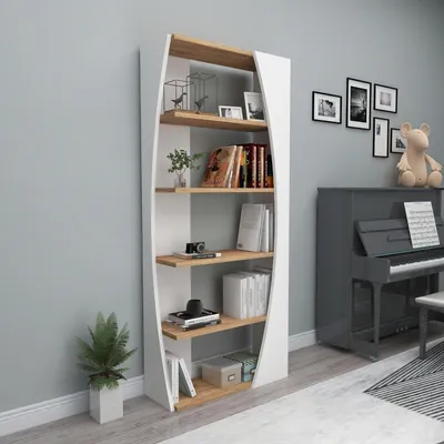 Produktbild von Equo - Regal, 64x24x150h cm Weiß, 4 Böden