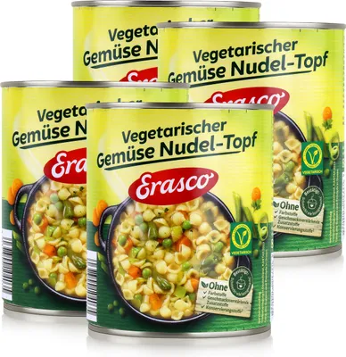 Produktbild von Erasco vegetarischer Gemüse Nudel-Topf 800g Fertigessen (4er Pack)