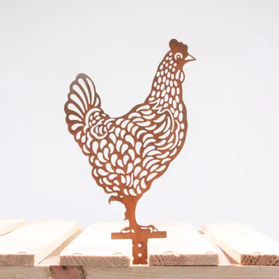 Obrázok produktu pre Dekorácia inšpirovaná ročným obdobím Kohút z kovu 19 x 25 cm, farba hrdzavá