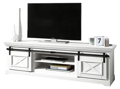 Produktbild von TV Lowboard - Kiefernholz massiv gewachst - B 189 cm - 2 Rolltüren