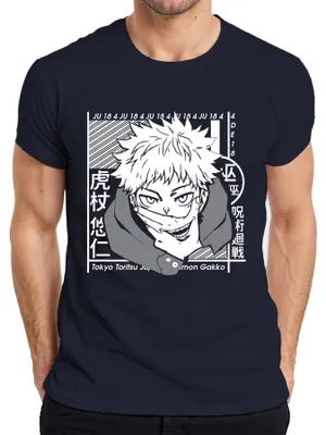 Produktbild von Jujutsu Kaisen Itadori Yuji Anime Manga Fan Geschenk Cosplay Herren T-Shirt, Navy, S