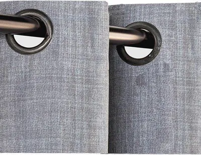 Zdjęcie produktu dla Zasłona z lnu, z przelotkami, 140 x 245 cm - Elegancka, nieprzezroczysta zasłona