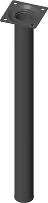 Produktbild von Möbelfüße Tischbeine rund Möbelbeine ø 30 mm Länge 400 mm Stahl schwarz