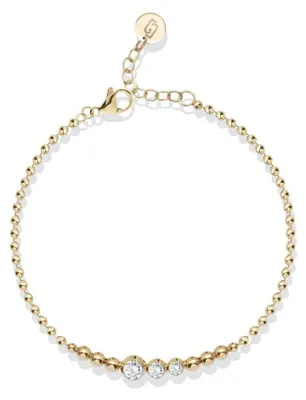 Image de Bracelet boule doré avec cristaux LJ2830
