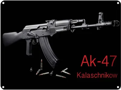 Produktbild von vianmo Blechschild 30x40 cm Gewehr AK-47 Kalaschnikow