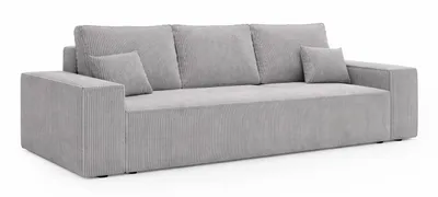 Produktbild von ANMIL Schlafsofa LAGOS 256 × 97 × 94 cm – Cordsofa in Hellgrau mit Schlaffunktion und Bettkasten