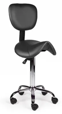 Obrázok produktu pre Kancelárska stolička s opierkou chrbta – Ergonomická čierna stolička – Výškovo nastaviteľná (50-68 cm)