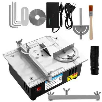 Produktbild von Elektrische Mini-Tischsäge - Tisch- und Plattensäge - 23000 U/min - Einstellbarer Winkel 0–90° - Für Holzbearbeitung - Netzbetrieb - EU-Stecker A