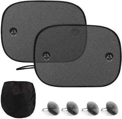 Produktbild von Famanu Sonnenblende Auto für Babys und Kinder - 2 Stück UV-Schutz mit Saugnäpfen