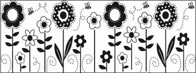 Image de Tampon continu fleurs