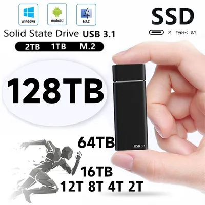 Produktbild von Tragbare externe Gaming-Festplatte für den mobilen Zugriff auf Ihre Spielebibliothek, funktioniert auf Konsole und PC--128TB