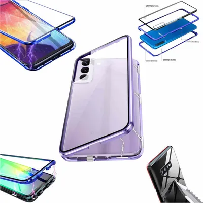 Obrázek produktu pro Pro Samsung Galaxy S24 Plus Pouzdro na mobilní telefon 360 Magnetic Glass Bumper Metal Case Case Cover