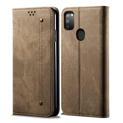 Immagine prodotto di Custodia Galaxy M30S, Custodia a portafoglio in pelle con chiusura magnetica e funzione stand per Samsung Galaxy M30S Khaki