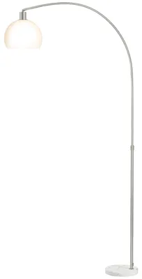 Productafbeelding van HOMCOM staande lamp voor de woonkamer, met een boogvormig ontwerp en een marmeren voet
