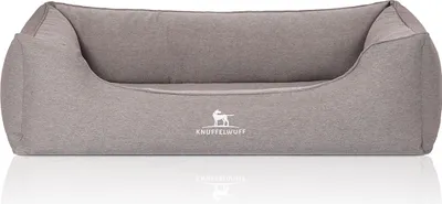 Produktbild von Knuffelwuff Orthopädisches Hundebett Leano aus Velours mit Handwebcharakter XXL 120 x 85cm Grau