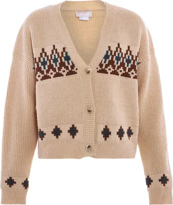 Image de Pull pour femmes Jalene - blanc laine multicolore, XS/S