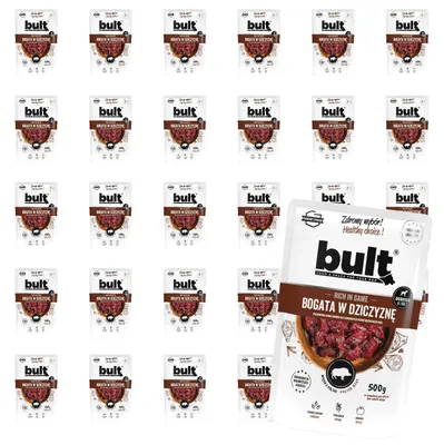 Obrázok produktu pre Bult | Mokré krmivo pre psov s príchuťou zveri – 30 × 500 g – 75 % mäsa – bez umelých prísad – podporuje trávenie