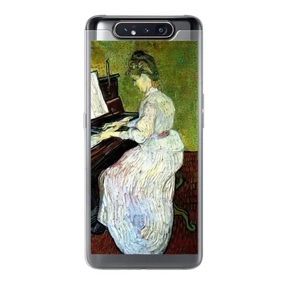 Produktbild von MuchoWow® Handyhülle Schutzhülle Hülle für Samsung Galaxy A80 Marguerite Gachet am Klavier - Vincent van Gogh Silikon Softcase Handy Hülle - Schutzdeckel