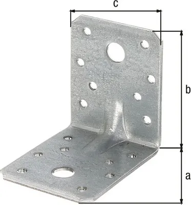 Produktbild von Winkelverbinder 70 x 70 x 55 x 2,5 mm für Schwerlast mit Sicke Steg Winkel - 50 Stück