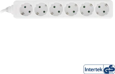Immagine prodotto di InLine® 16463W Presa multipla, contatto di terra a 6 vie, 3 m, bianco