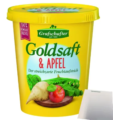 Produktbild von Grafschafter Goldsaft & Apfel (450g Dose) + usy Block