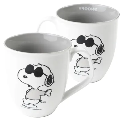 Produktbild von Peanuts Tasse Snoopy 280 ml, Grau Weiß, Keramikkaffeebecher