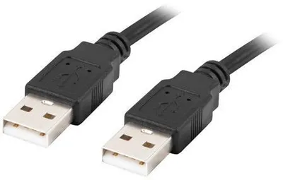 Zdjęcie produktu dla Lanberg CA-USBA-20CU-0005-BK, 0,5 m, USB A, USB A, USB 2.0, 0,48 Gbit/s, Czarny