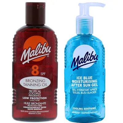Obrázek produktu pro Malibu Sun Oil SPF8 200ML + Ice Blue Gel po opalování 200 ml